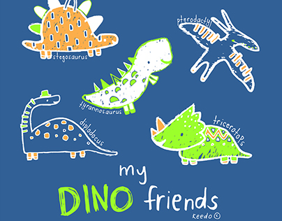 Winter 2015 Dinosaur Placement Prints for Keedo