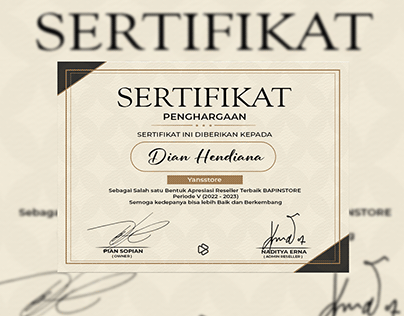 Certificate Rewards Design