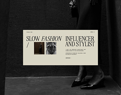 PERSONAL WEBSITE FOR INFLUENCER AND STYLIST