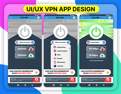 Project thumbnail - UI/UX VPN App Design