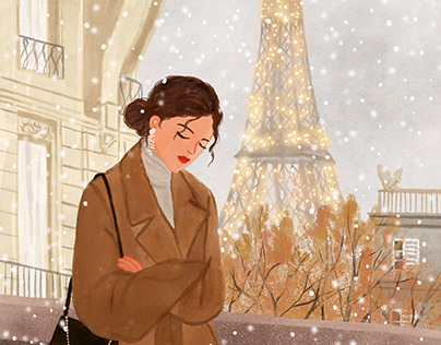 Paris in snow