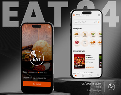 EAT 24 | Food Delivery App | UX/UI Case Study