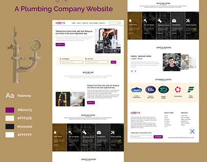 A Plumbing Company Landing Page