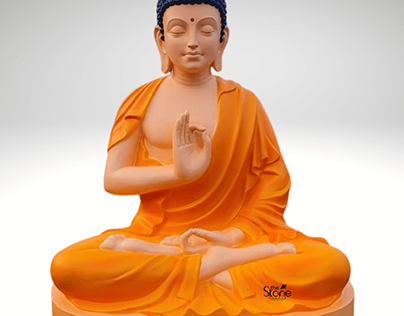 Peaceful Presence: 2 Feet Buddha and Angel Statue Set