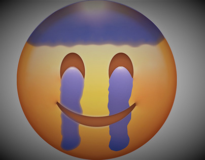 Smiling pain emoji