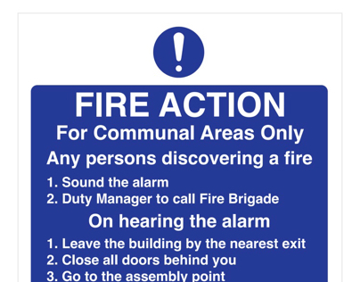 Communal Fire Action Notice