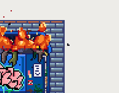 Explosive Dumpster - Pixel Art