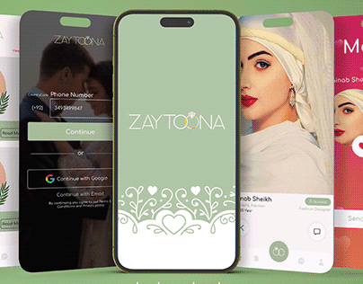 Zaytoona-Matrimonial Application UI/UX Design