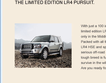 LANDROVER: PURSUIT LIMITED EDITION