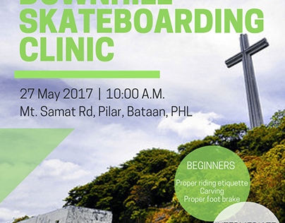Mt. Samat Downhill Skateboarding Clinic Poster