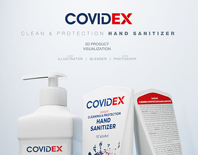 COVIDEX Hand Sanitizer - 3D Product Visualization