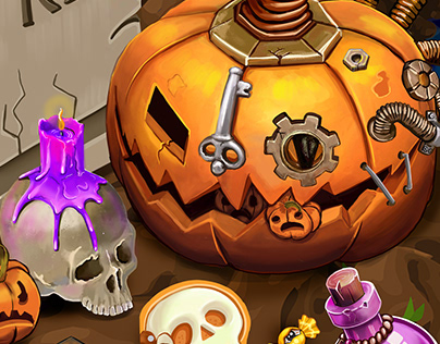 isometric Game design - Halloween -