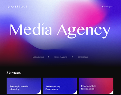 One-page for media agency