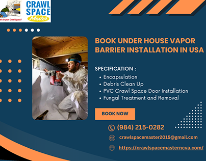 Book Under House Vapor Barrier Installation in USA