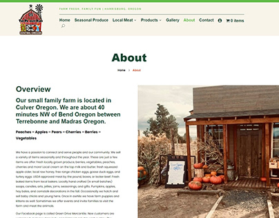 Agriculture farm stand Website design