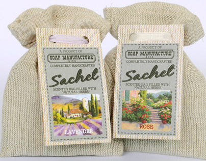Sachet bags. Label Design