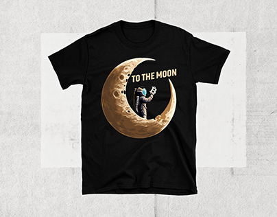 To The Moon Bitcoin Tshirt