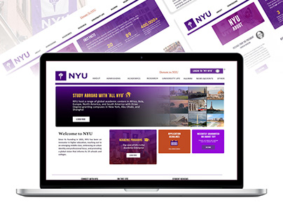 NYU Website UX / UI Design