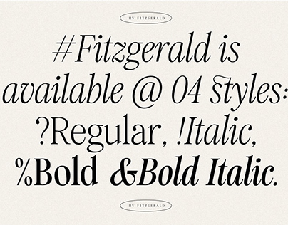 Fitzgerald - Classic Retro Serifa