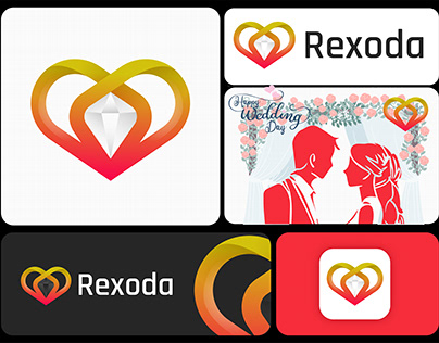 Rexoda wedding logo design