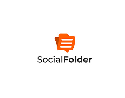 Social media app logo with folder concept