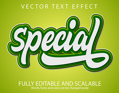 Special text effects editable design