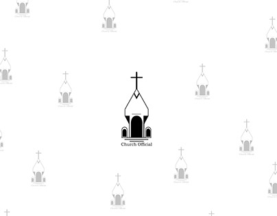 Black and white Church Logo Design