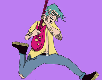 2D Character Illustration- Rocker