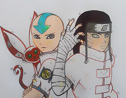 Avatar Aang and Neji Hyuga - Dream Team