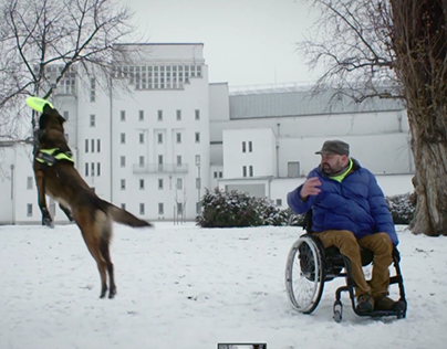 Neo wheelchair assistant dog social campaign