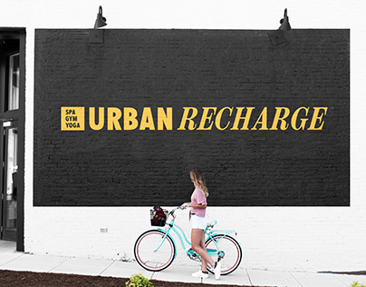 Urban Recharge Spa Gym and Yoga Studio Branding