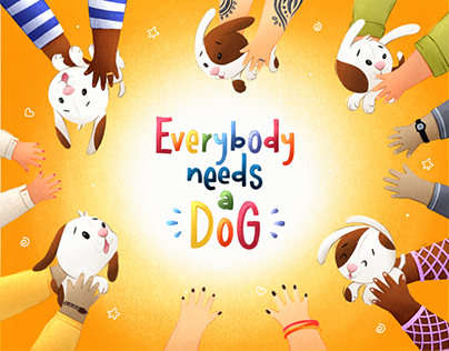 Everybody needs a Dog. Book illustration.