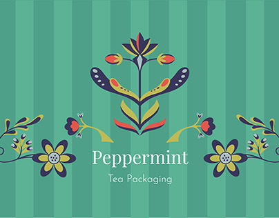 Floral Peppermint Tea Packaging