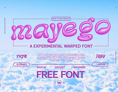 Mayego Display Modern Experimental Font | Free Font