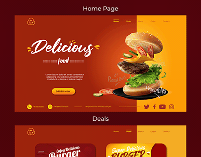 Fast Food Website UI Design