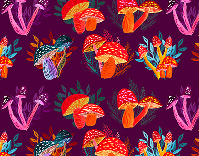 Colorful Mushroom Patterns