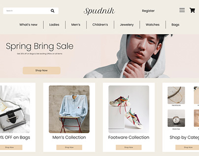 Spudnik home page design