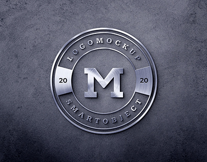 Free Metal Logo Mockup PSD