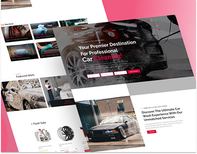 Car Wash And Service Website Template Design