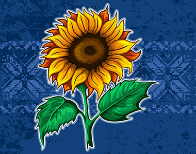 Sunflower in Vector Style