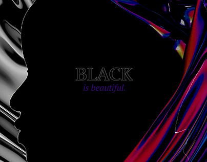 "Black is beautiful." -- Graphic dedicated to #BLM