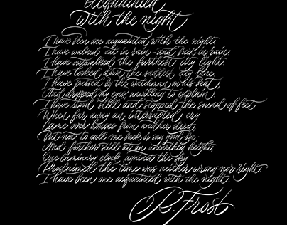 Poems by Robert Frost/Calligraphy