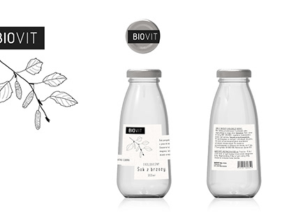 Birch juice bottle design