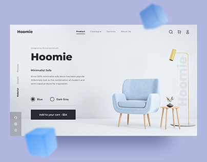 Hoomie - Furniture Landing Page Design