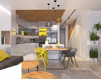 Interior design project of apartment in Kyiv #KS119