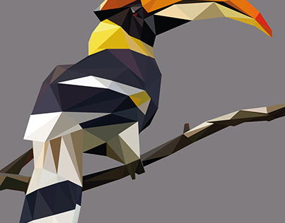 A bird in the style Low Poly.