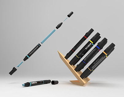CAD-model and Render of Markers and Marker Holder