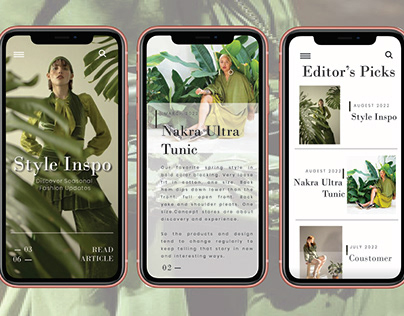 Fashion Editor Magazine Concept for Smart Phone