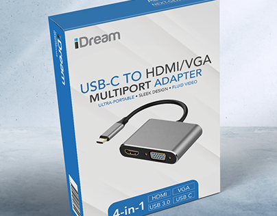 USB-C to HDMI/VGA Adapter Packaging