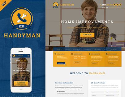 Handyman Craftsman Business WordPress Theme